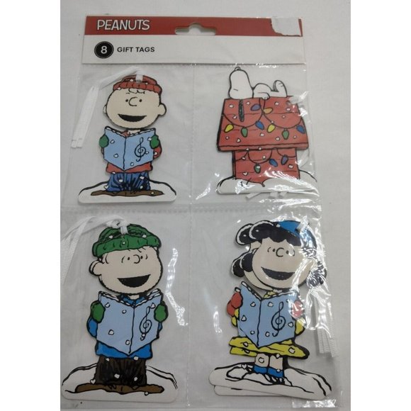 Peanuts Holiday Peanuts Christmas Gift Tags Charlie Brown Snoopy